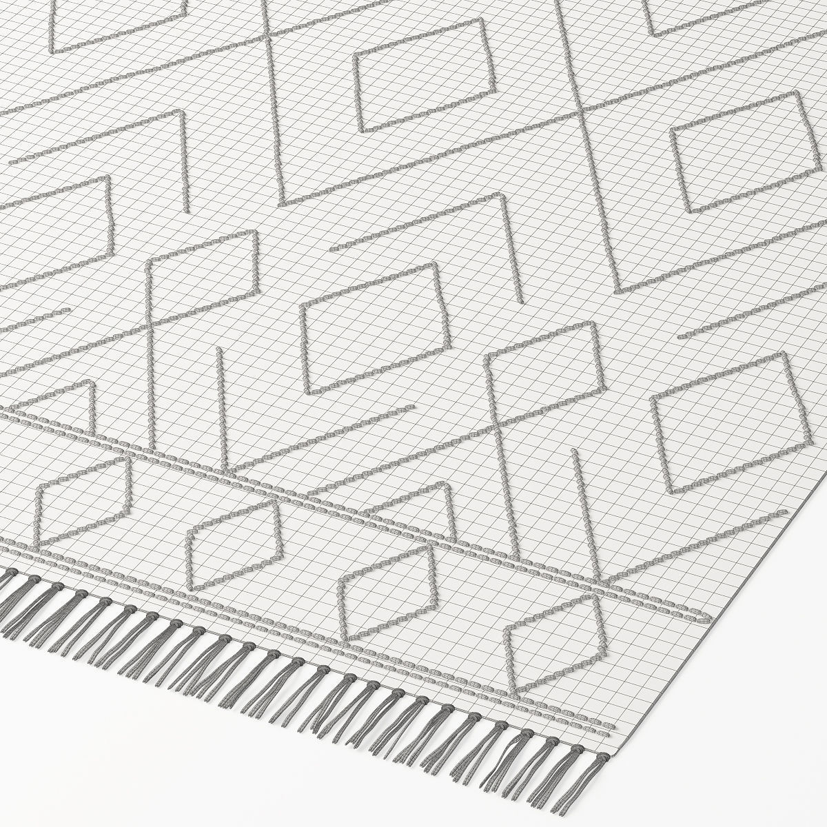 COTTON RUG SYDNEY GRAY 3D model_1