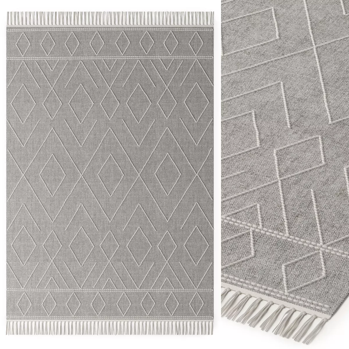 COTTON RUG SYDNEY GRAY 3D model_0