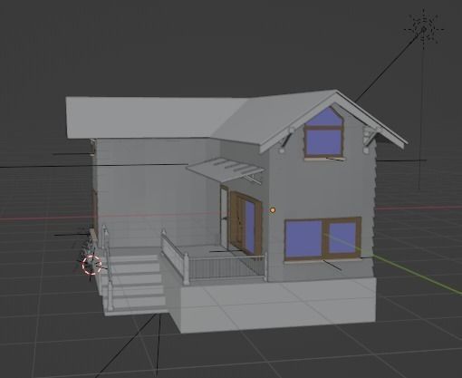 House with rope Free low-poly 3D model_6