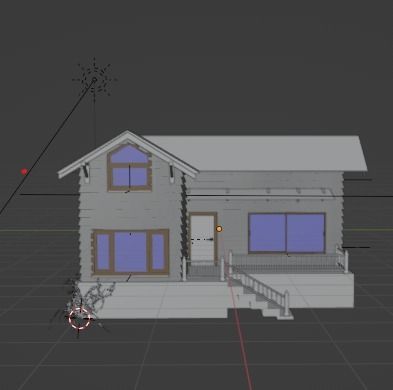 House with rope Free low-poly 3D model_5
