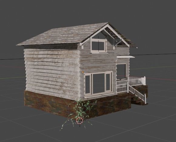 House with rope Free low-poly 3D model_2