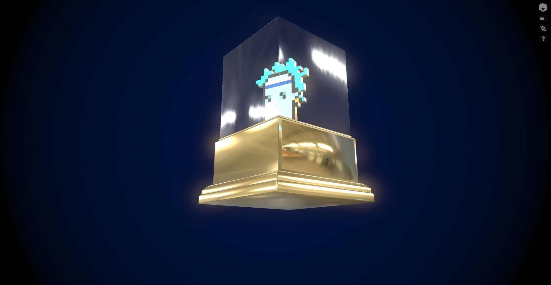 Gold Punk Low-poly 3D model_9