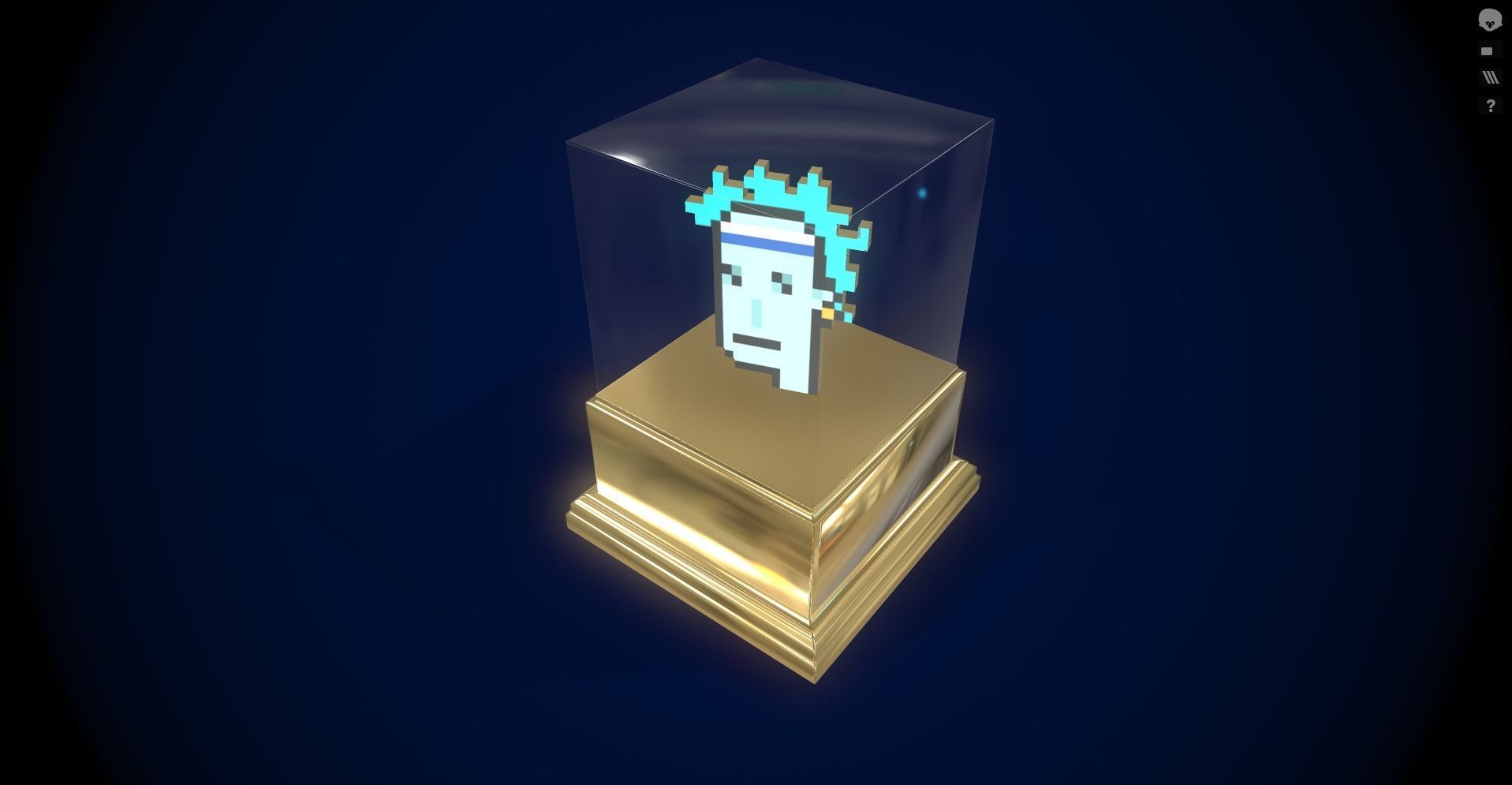 Gold Punk Low-poly 3D model_8