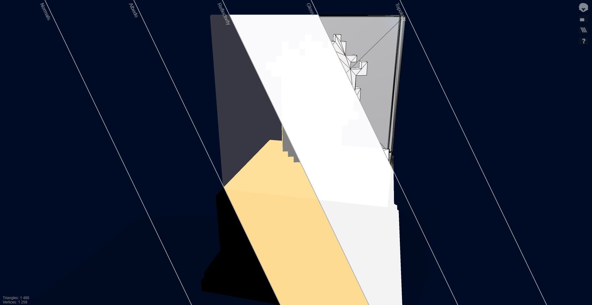 Gold Punk Low-poly 3D model_10