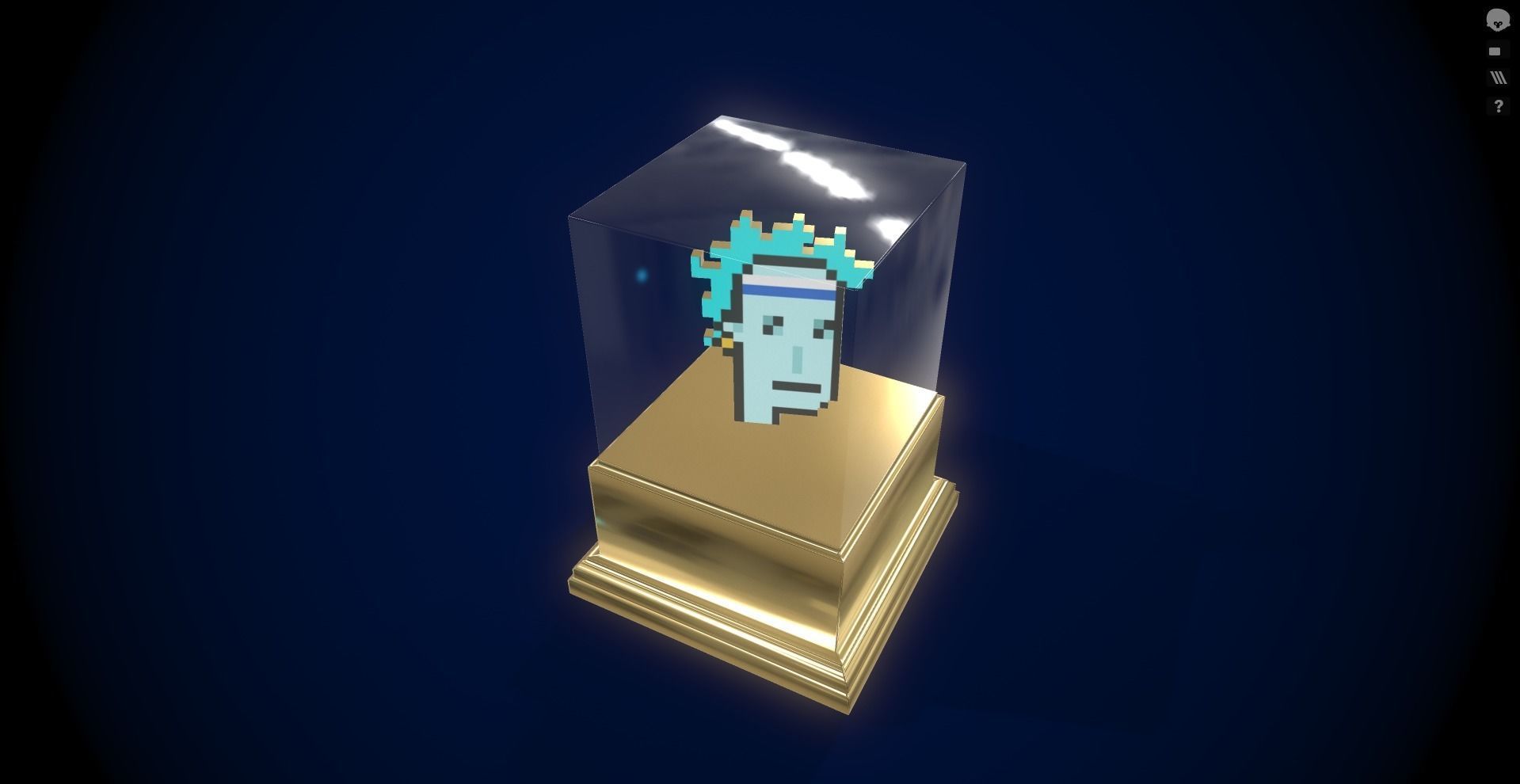 Gold Punk Low-poly 3D model_6