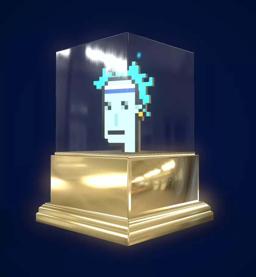 Gold Punk Low-poly 3D model_0