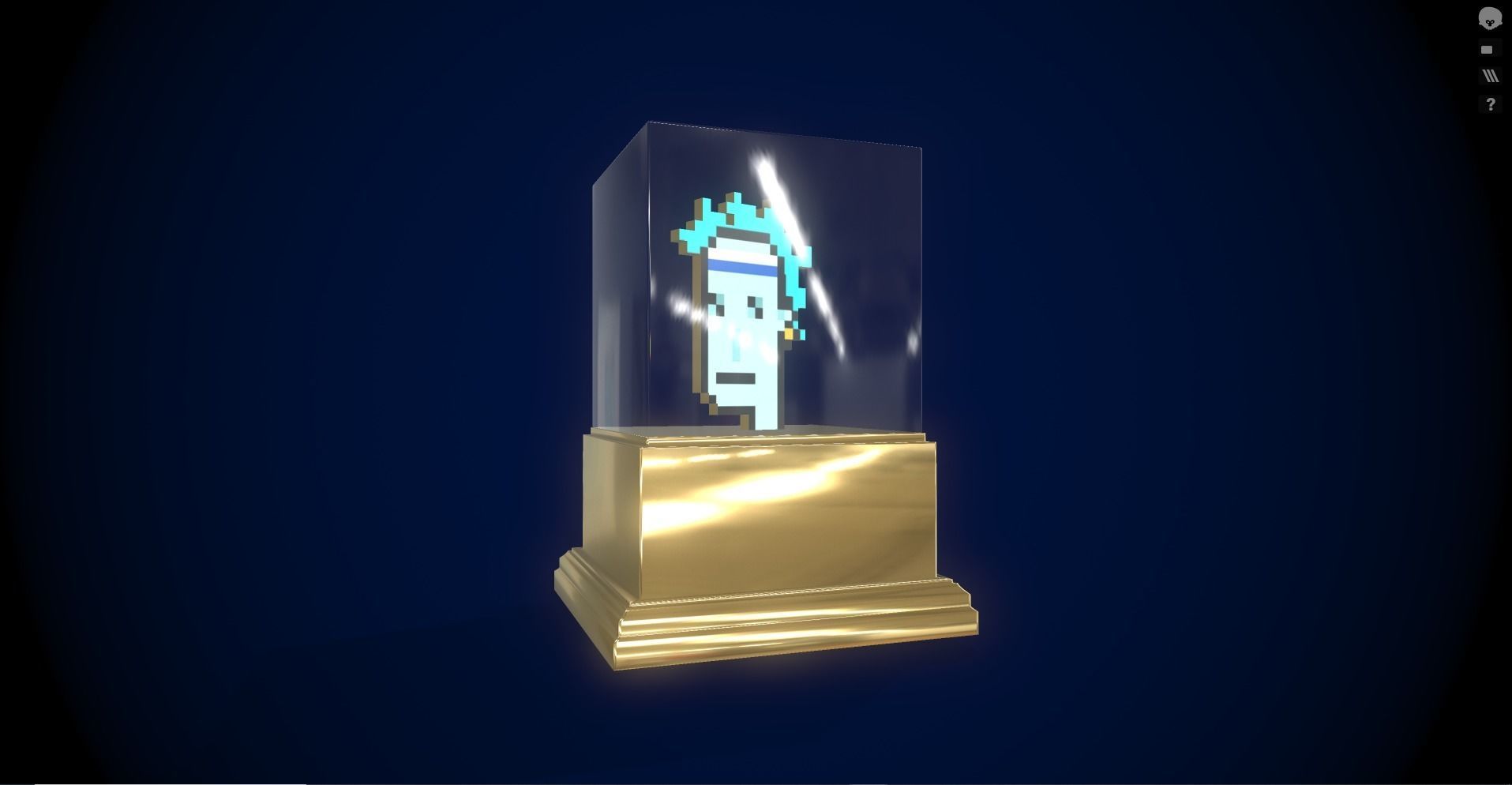 Gold Punk Low-poly 3D model_4