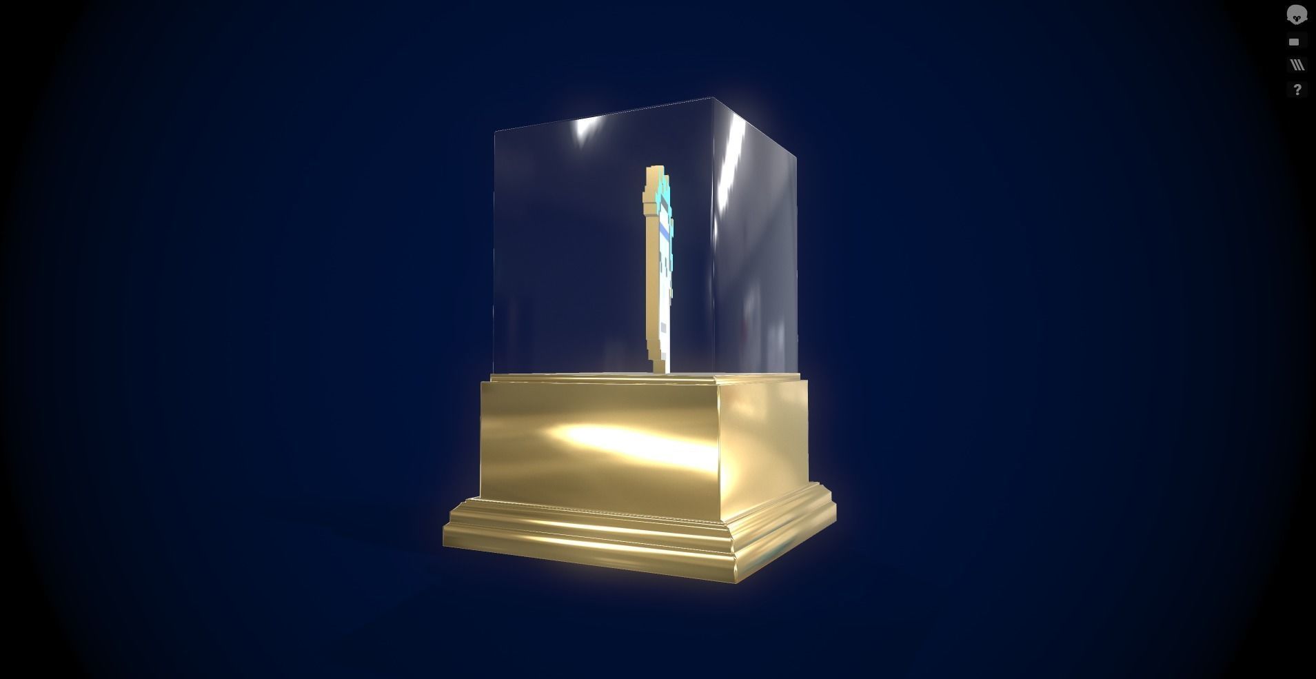 Gold Punk Low-poly 3D model_5