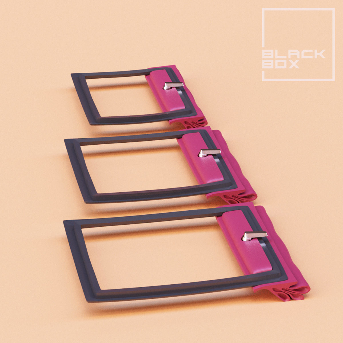 Standard RAGTOP Sunroof SET for modelkits and diecast 3D print model_3