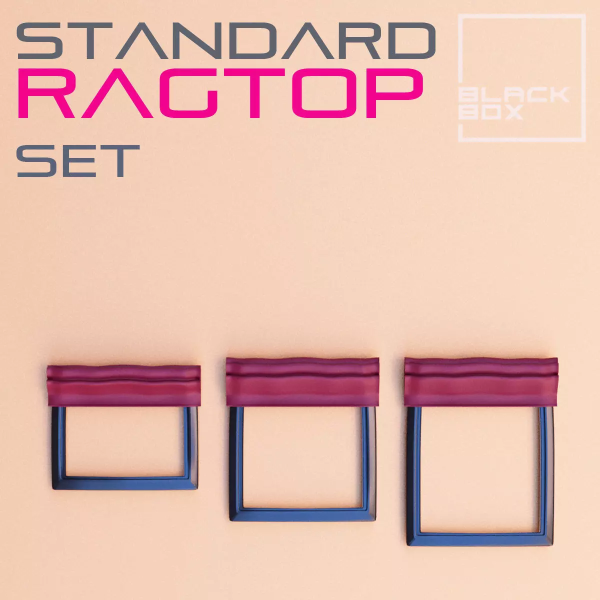 Standard RAGTOP Sunroof SET for modelkits and diecast 3D print model_0