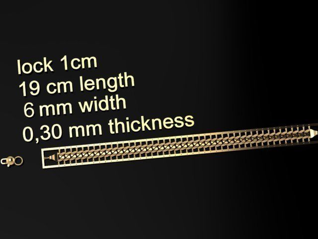 One piece fusion chain is cast directly 3D print model 6mm  3D print model_2