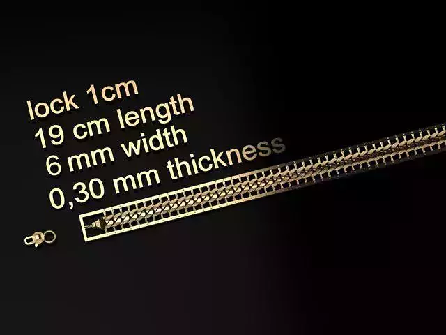 One piece fusion chain is cast directly 3D print model 6mm 