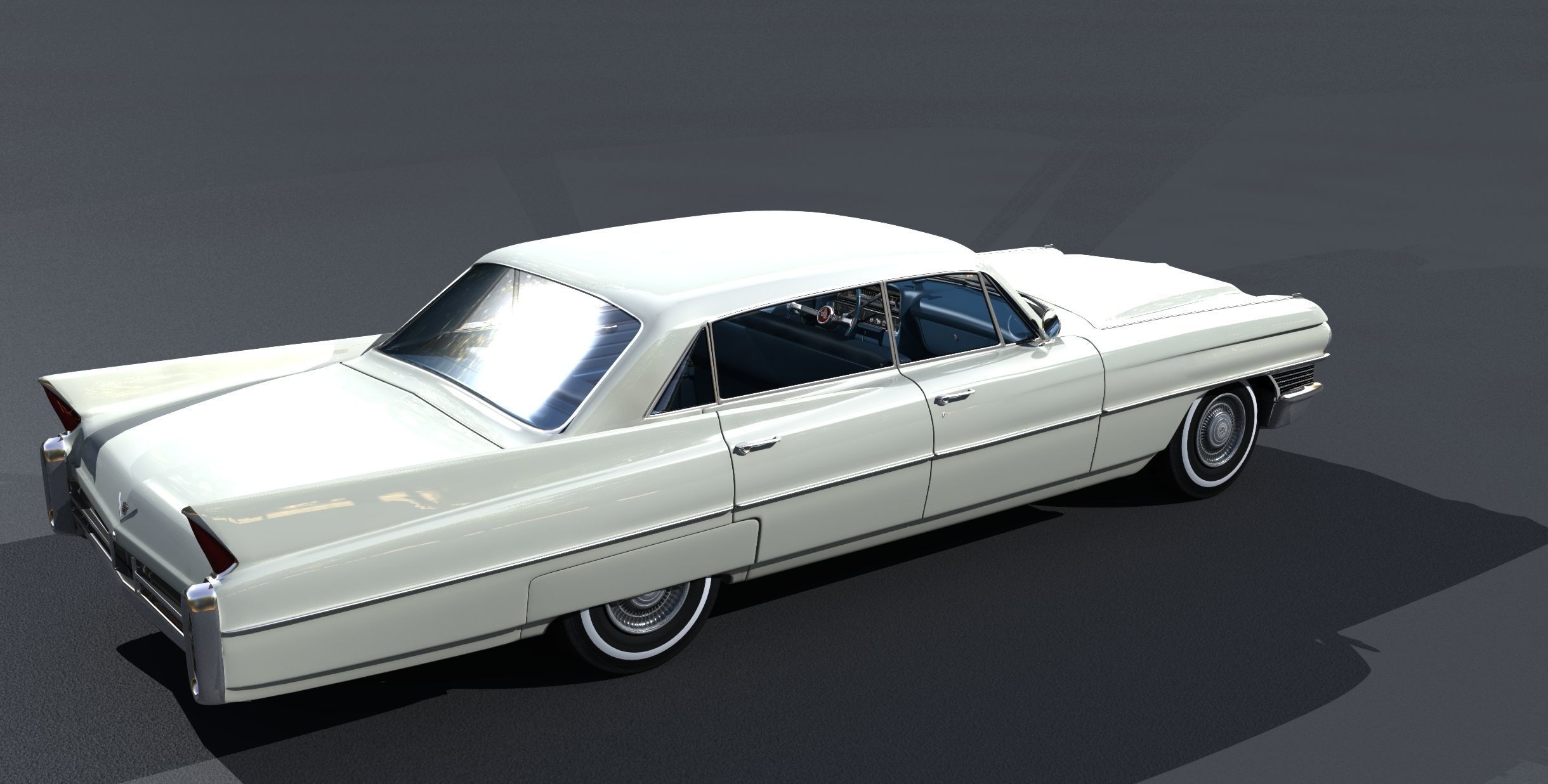 1964 Cadillac Sedan DeVille 3D model_5