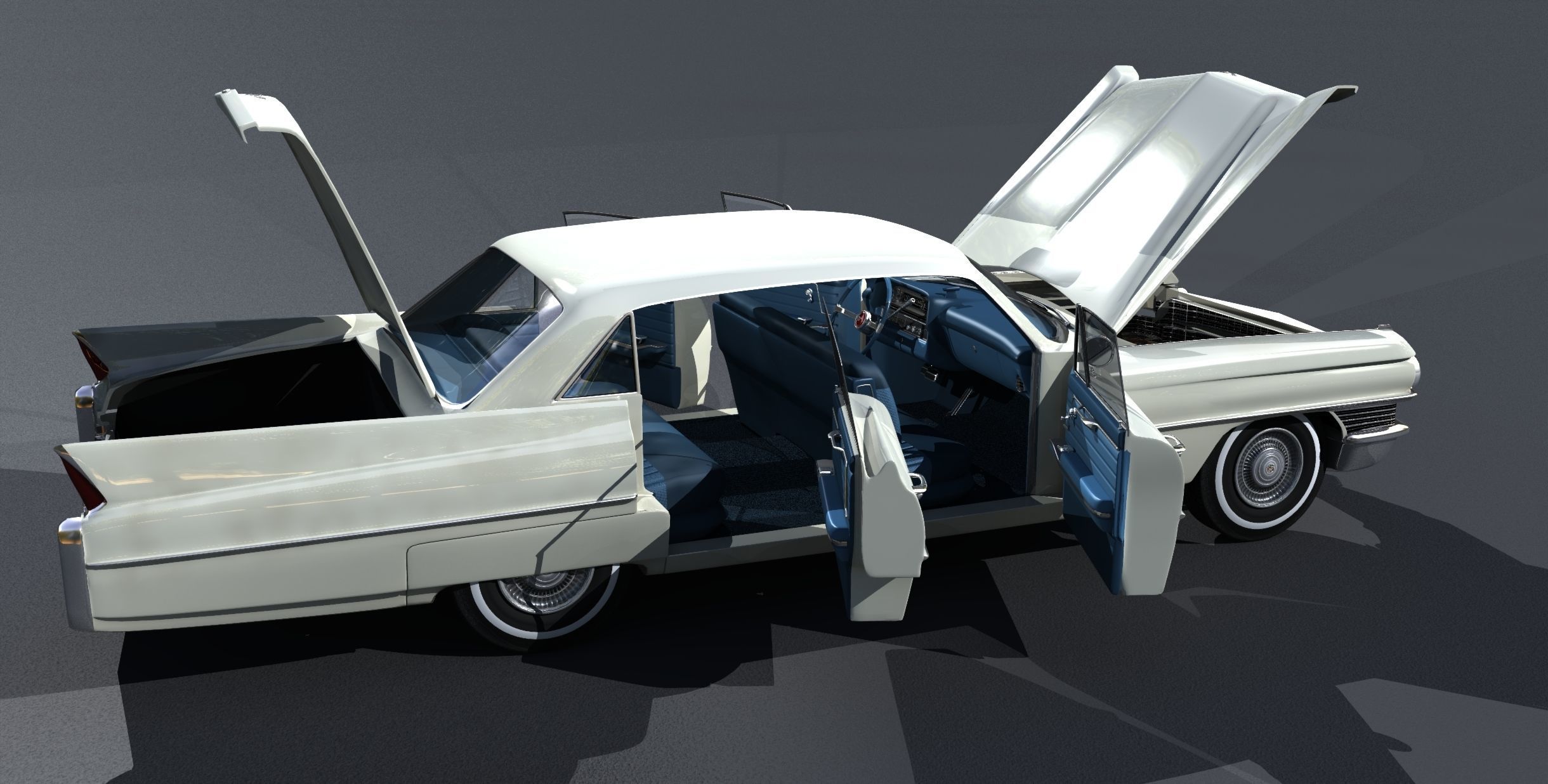 1964 Cadillac Sedan DeVille 3D model_14