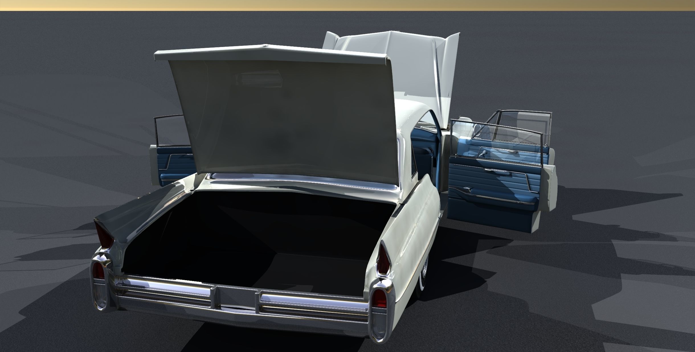 1964 Cadillac Sedan DeVille 3D model_15