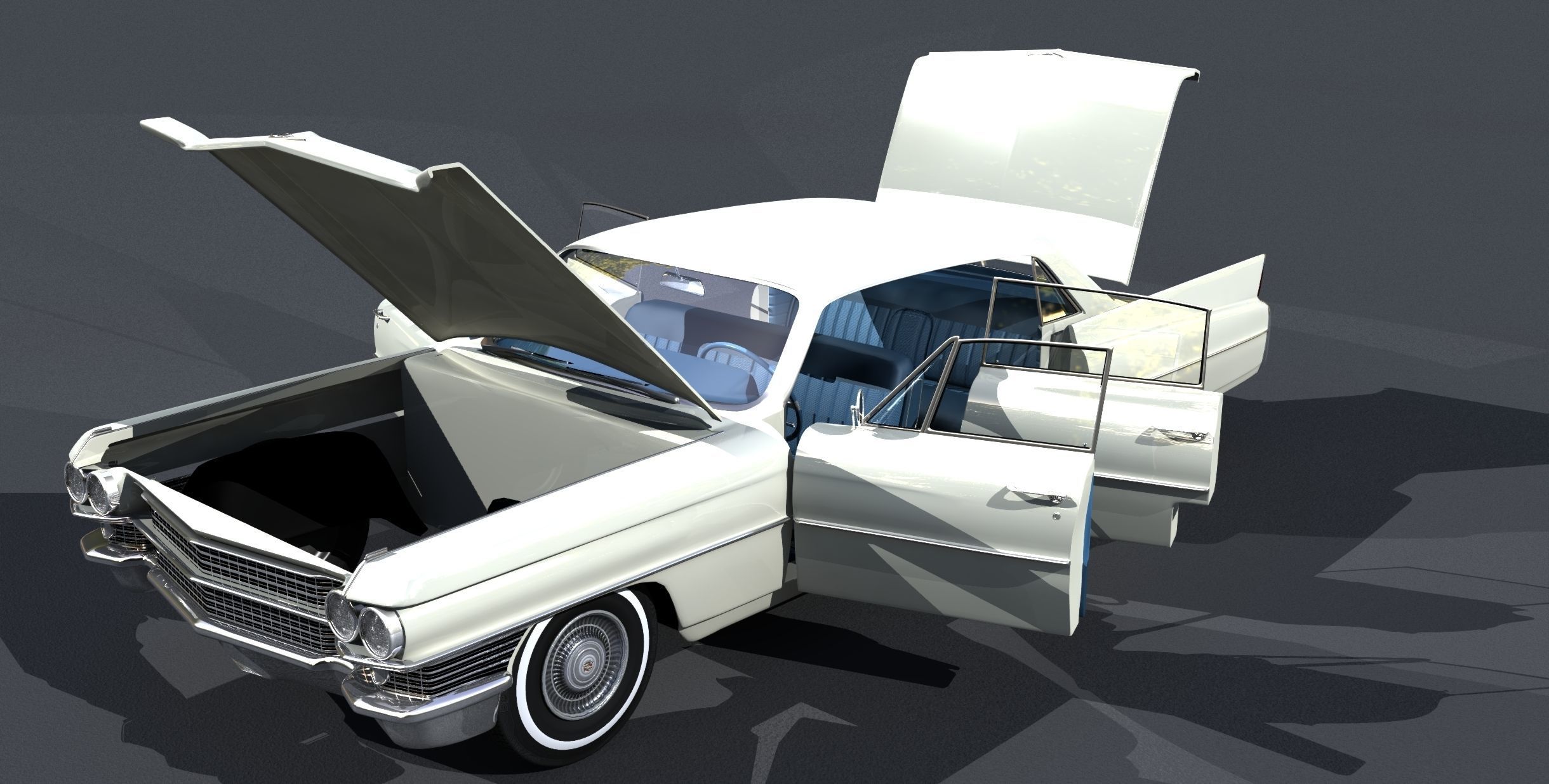 1964 Cadillac Sedan DeVille 3D model_12