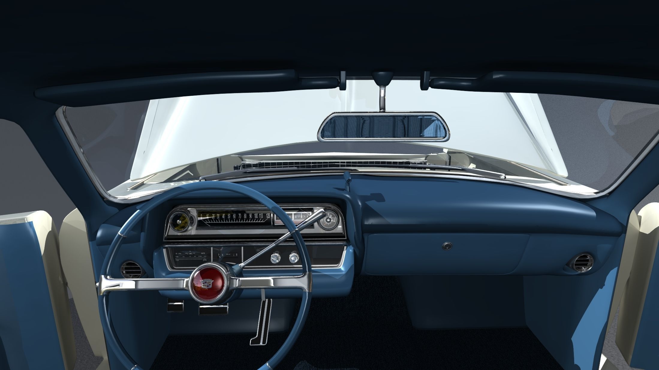 1964 Cadillac Sedan DeVille 3D model_16