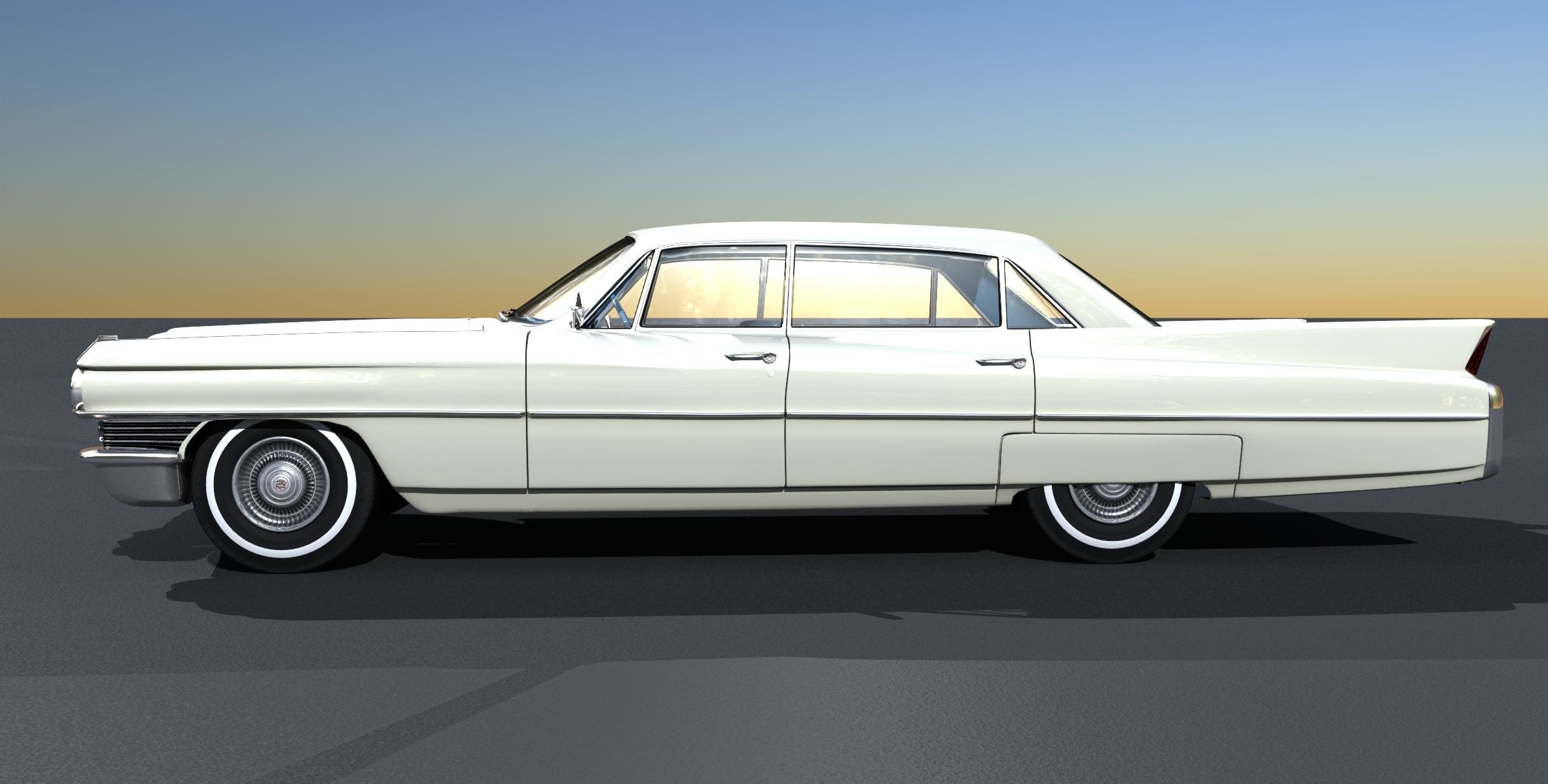 1964 Cadillac Sedan DeVille 3D model_9