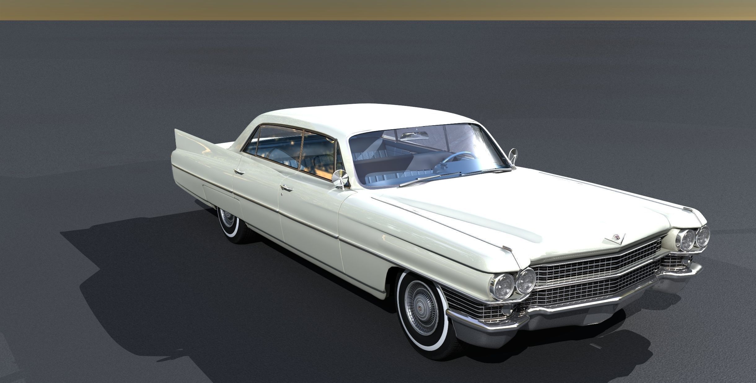 1964 Cadillac Sedan DeVille 3D model_3