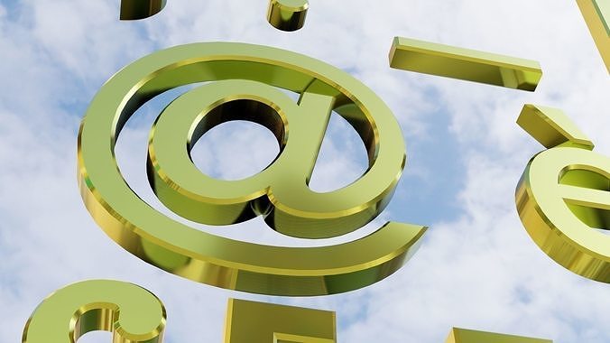 Gold letter 3D models Low-poly 3D model