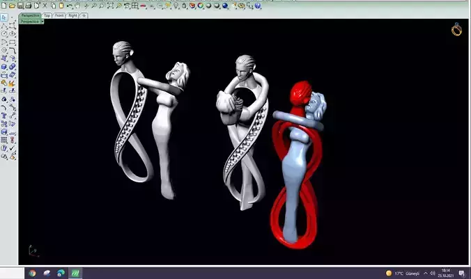 pendant woman in shape of infinity symbol Texture