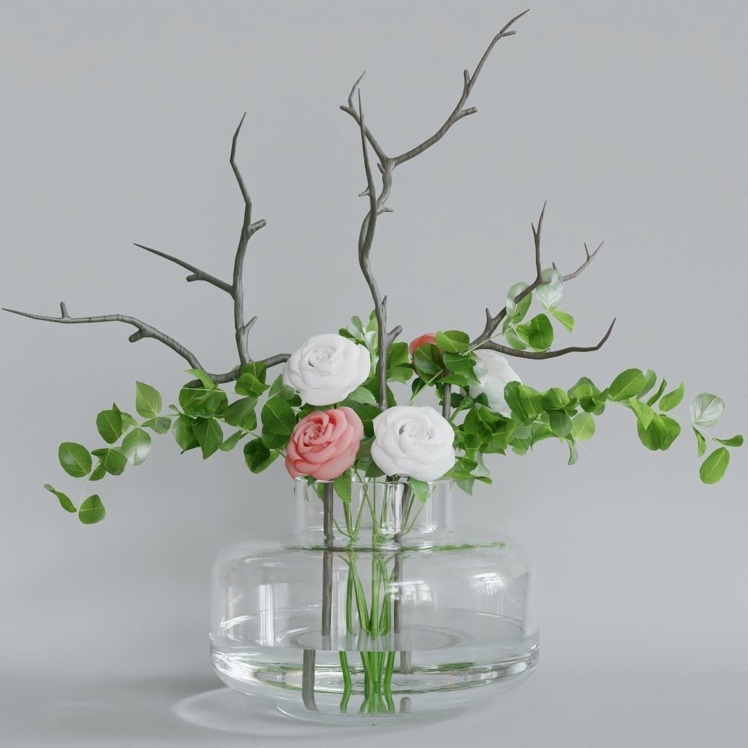 Luxcore and Cycles Render Flowers  3D model_6