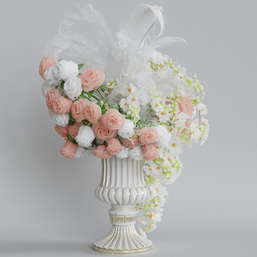 Luxcore and Cycles Render Flowers  3D model_4