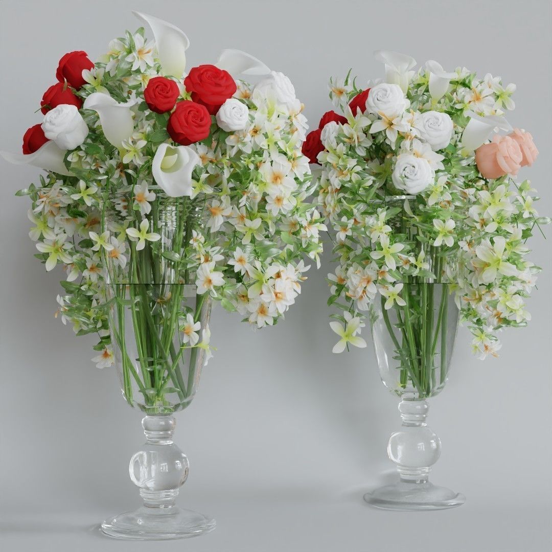 Luxcore and Cycles Render Flowers  3D model_8