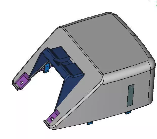 Rear Upper part Basic for Nissan NV200 Center Console 3D print model_0