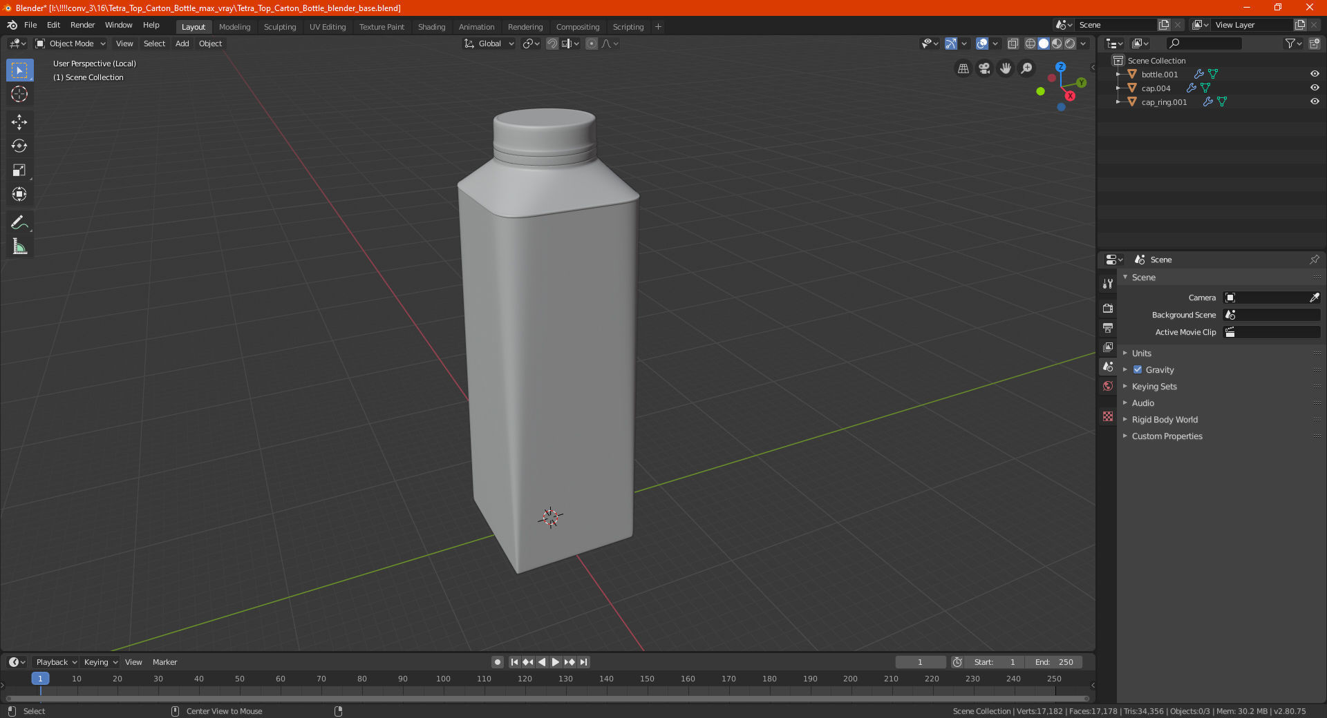 Tetra Top Carton Bottle 3D model_30