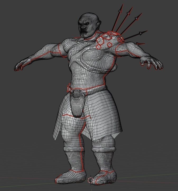 Runic Orc Low-poly 3D model_15