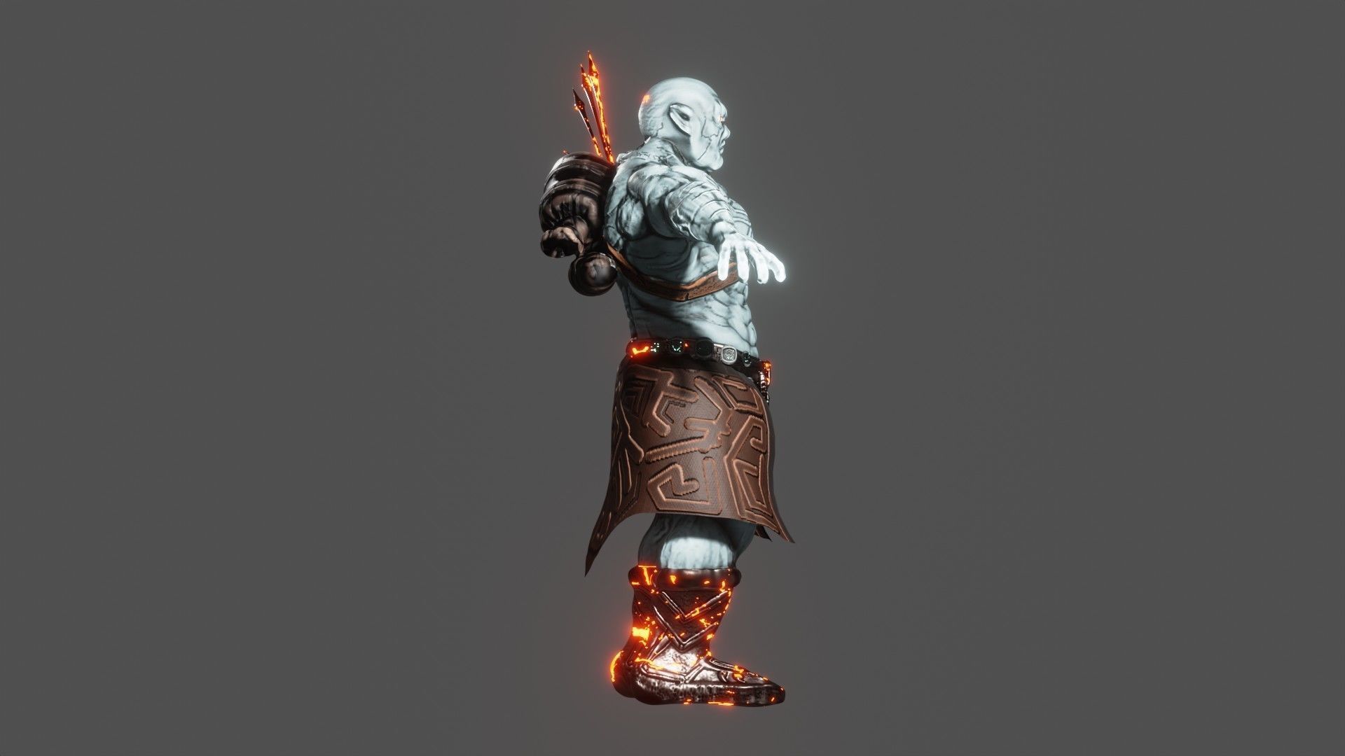 Runic Orc Low-poly 3D model_10