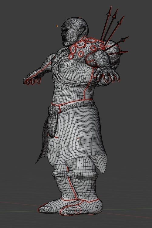 Runic Orc Low-poly 3D model_16