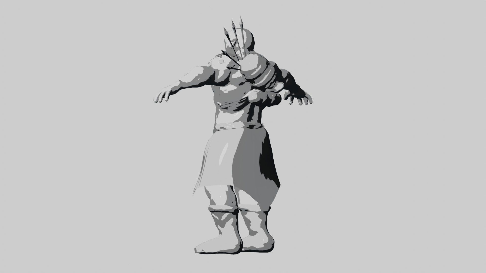 Runic Orc Low-poly 3D model_24