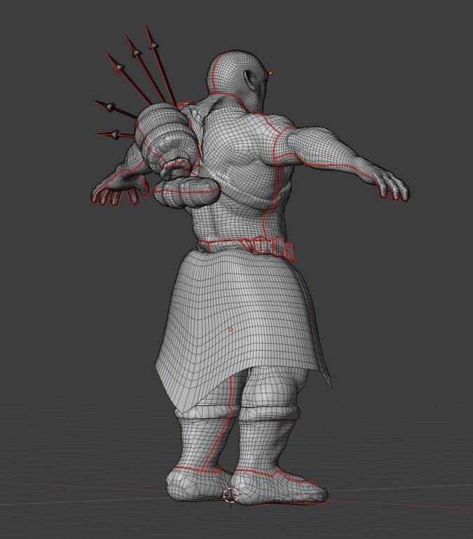 Runic Orc Low-poly 3D model_19