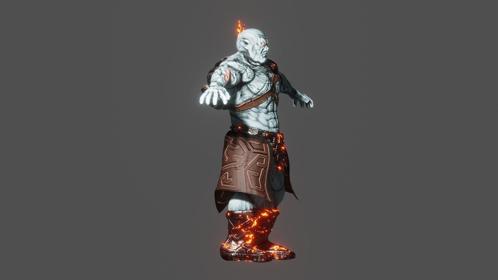 Runic Orc Low-poly 3D model_11