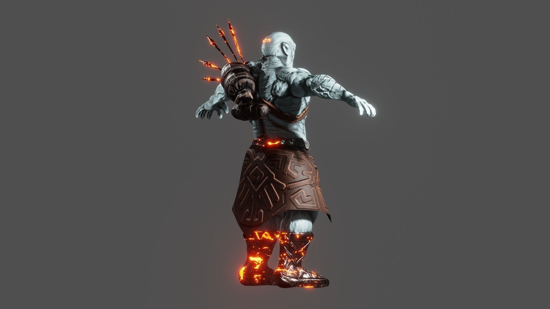 Runic Orc Low-poly 3D model_9