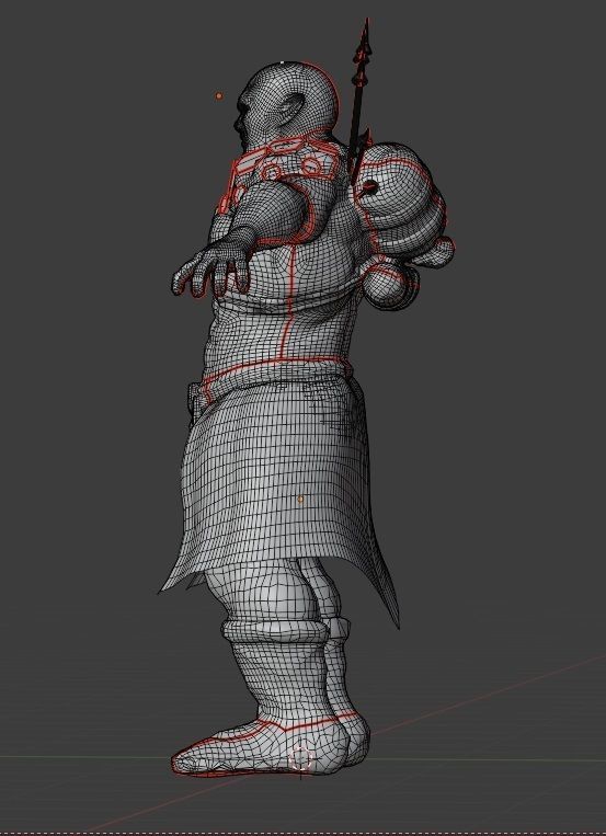 Runic Orc Low-poly 3D model_17