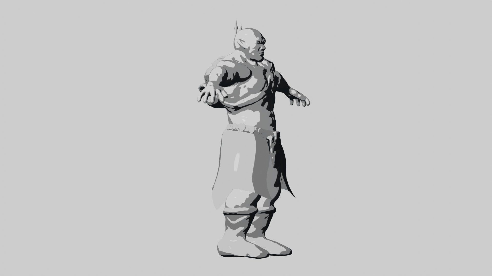 Runic Orc Low-poly 3D model_29