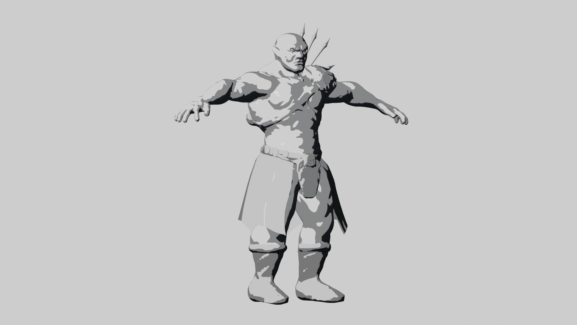 Runic Orc Low-poly 3D model_30