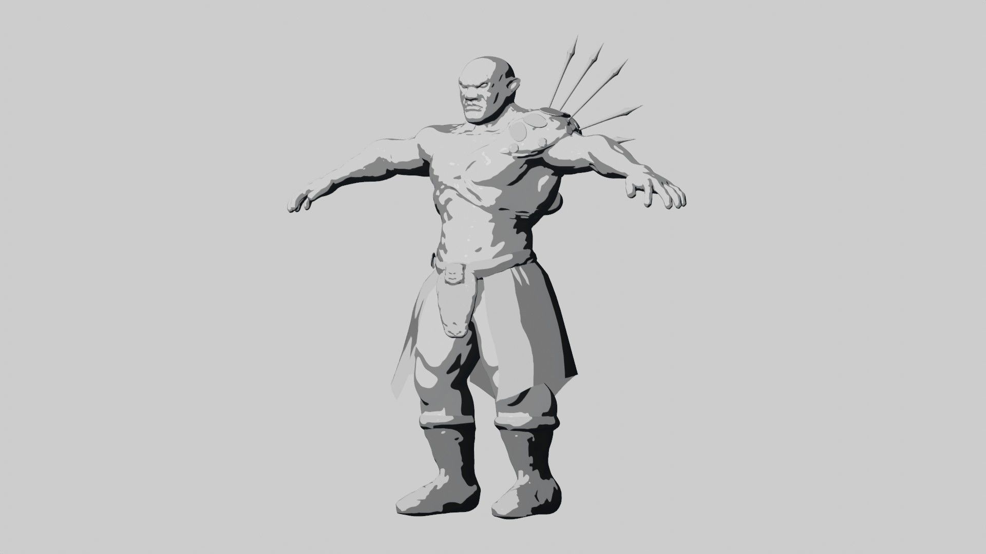 Runic Orc Low-poly 3D model_21