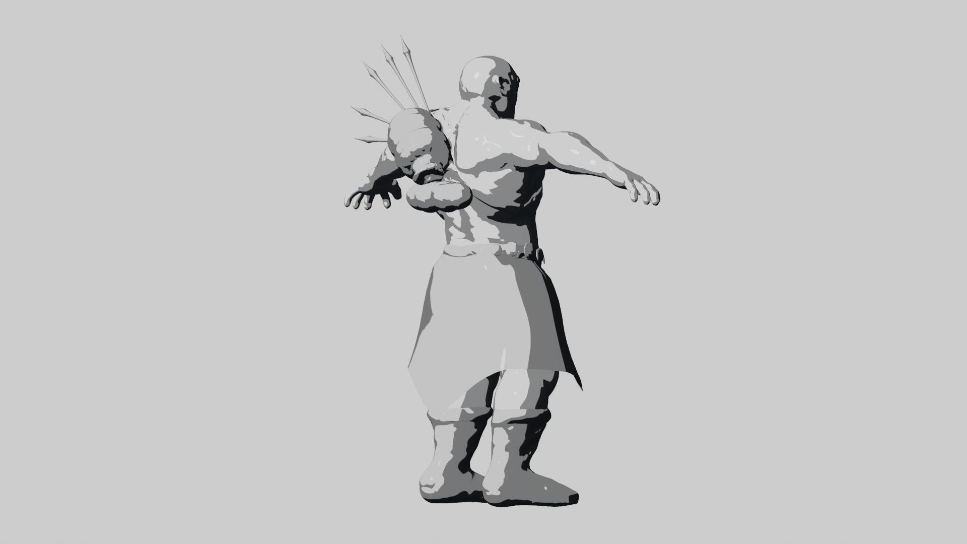 Runic Orc Low-poly 3D model_27