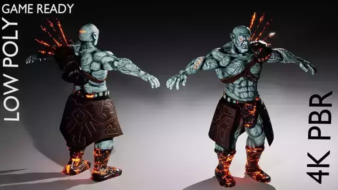 Runic Orc Low-poly 3D model