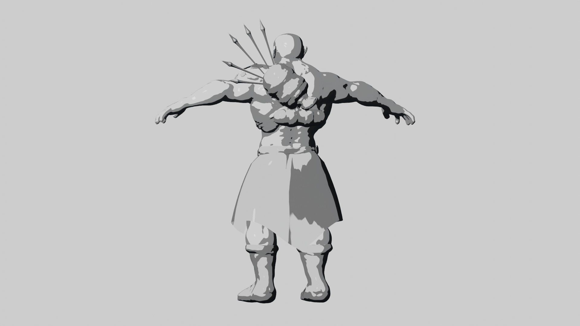 Runic Orc Low-poly 3D model_25