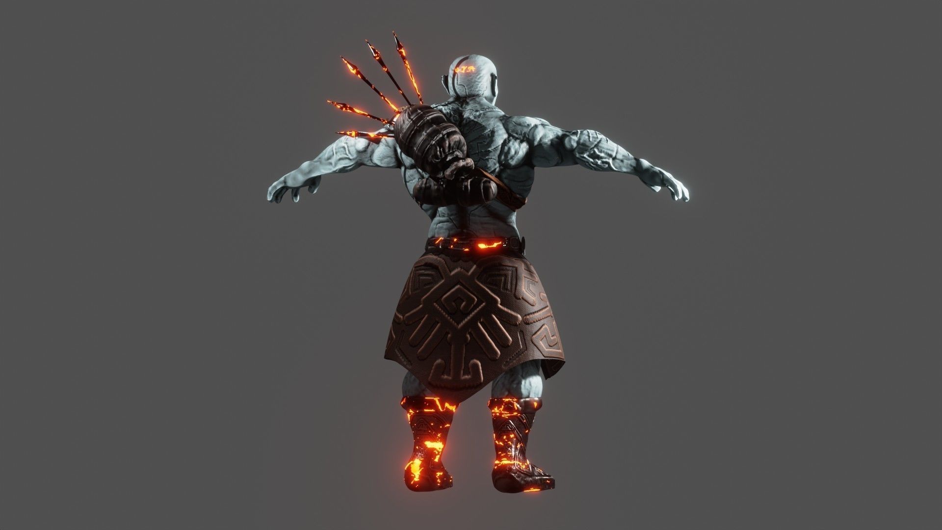 Runic Orc Low-poly 3D model_8