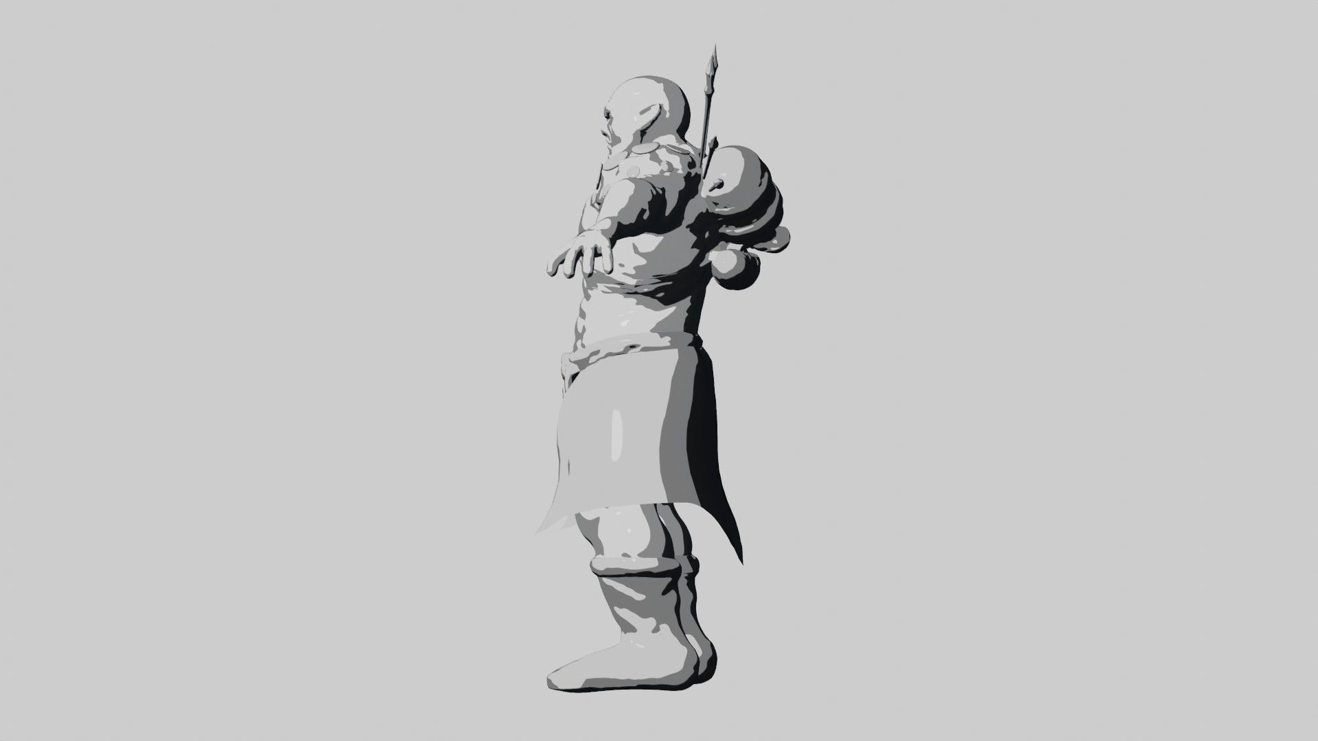 Runic Orc Low-poly 3D model_23
