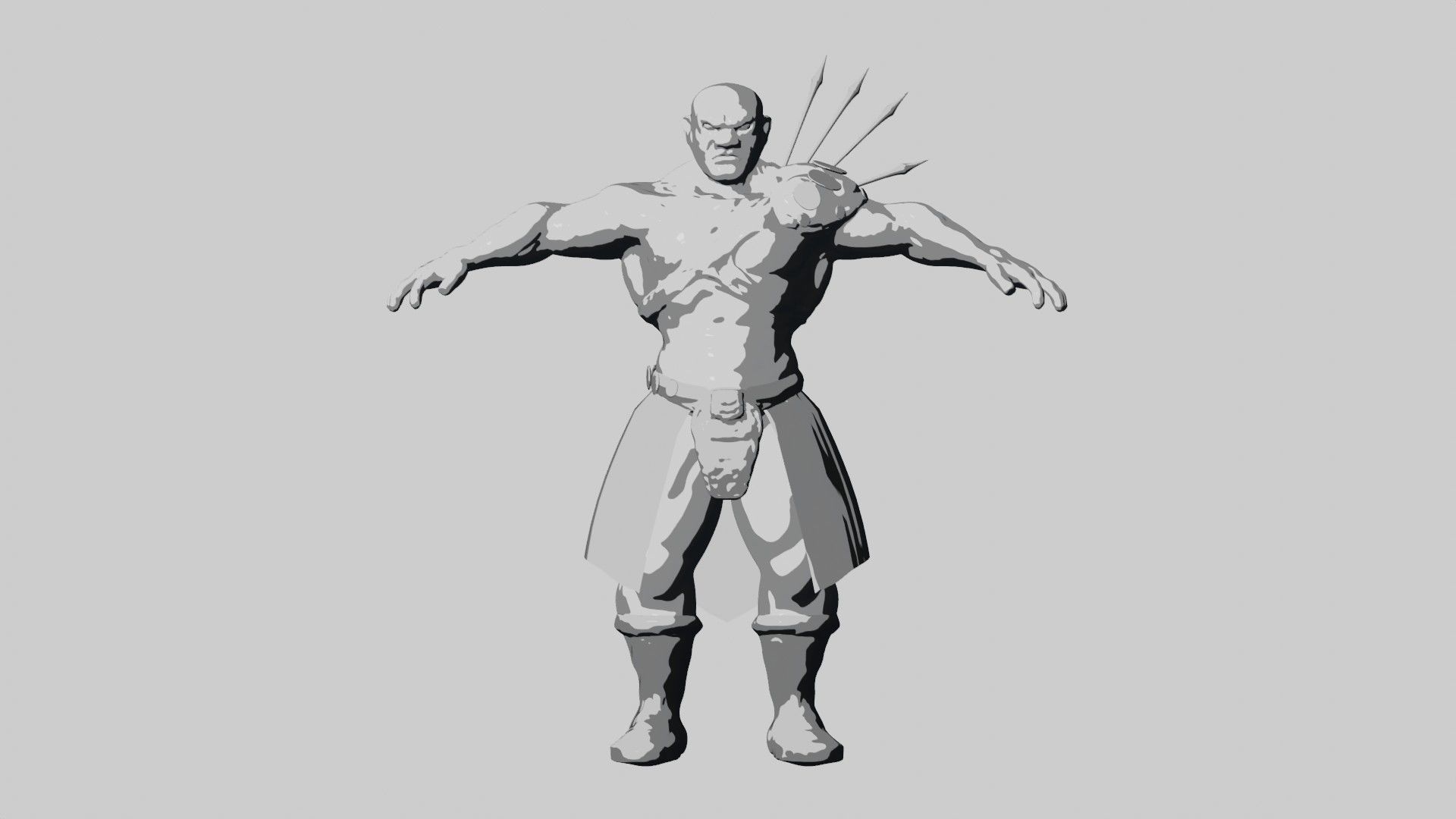 Runic Orc Low-poly 3D model_20