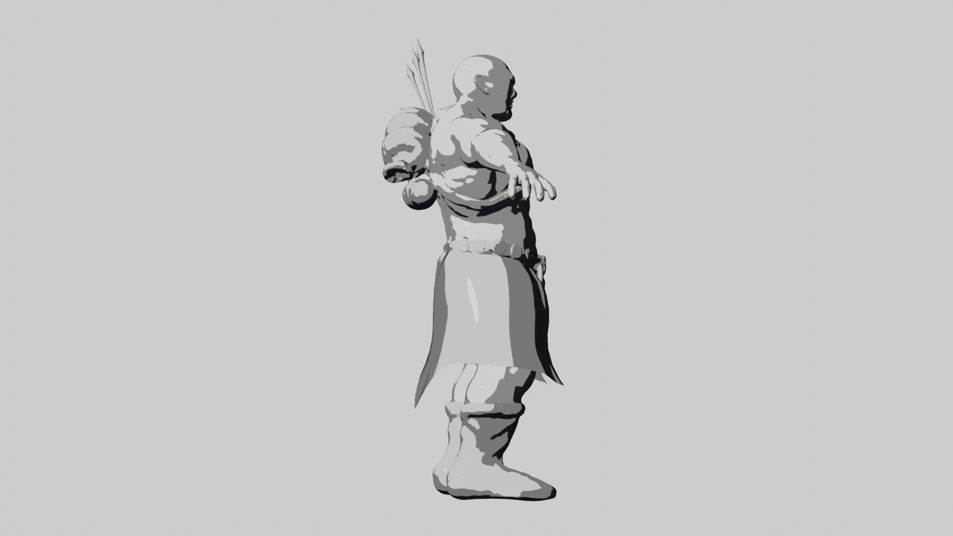 Runic Orc Low-poly 3D model_28