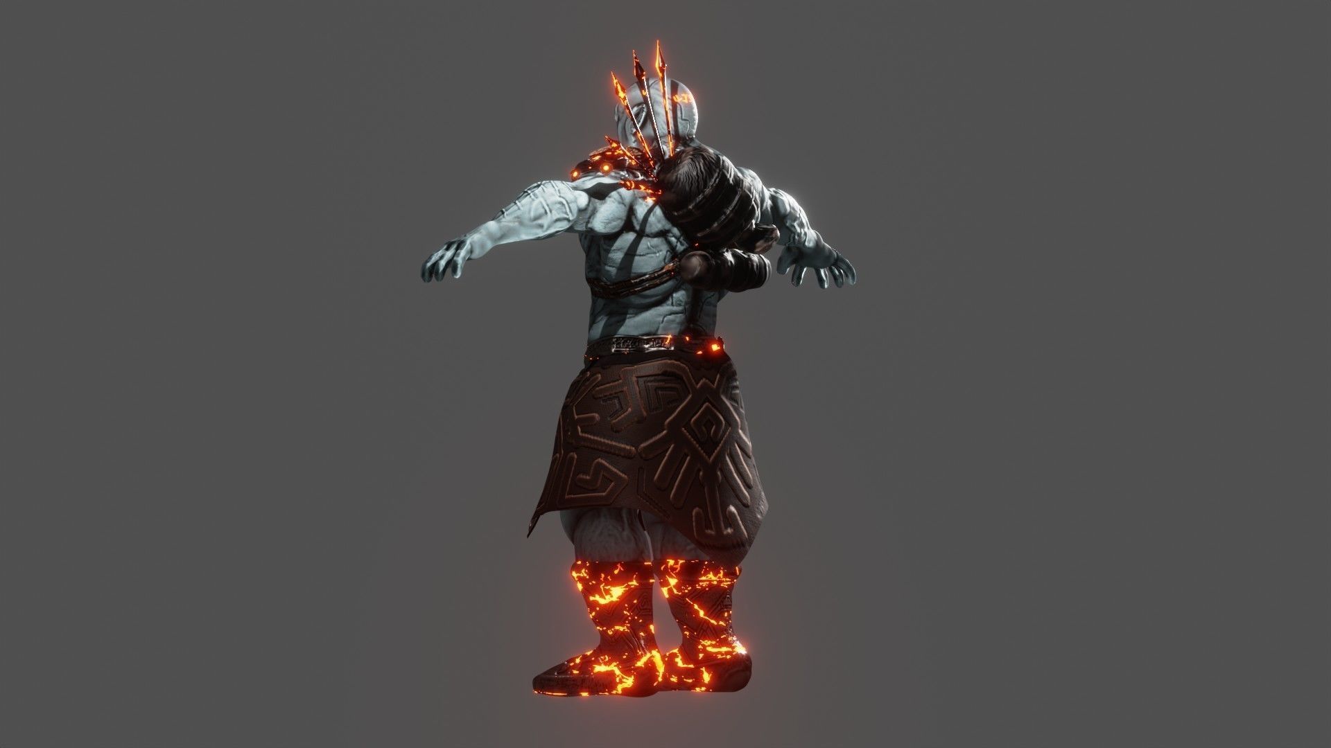 Runic Orc Low-poly 3D model_6