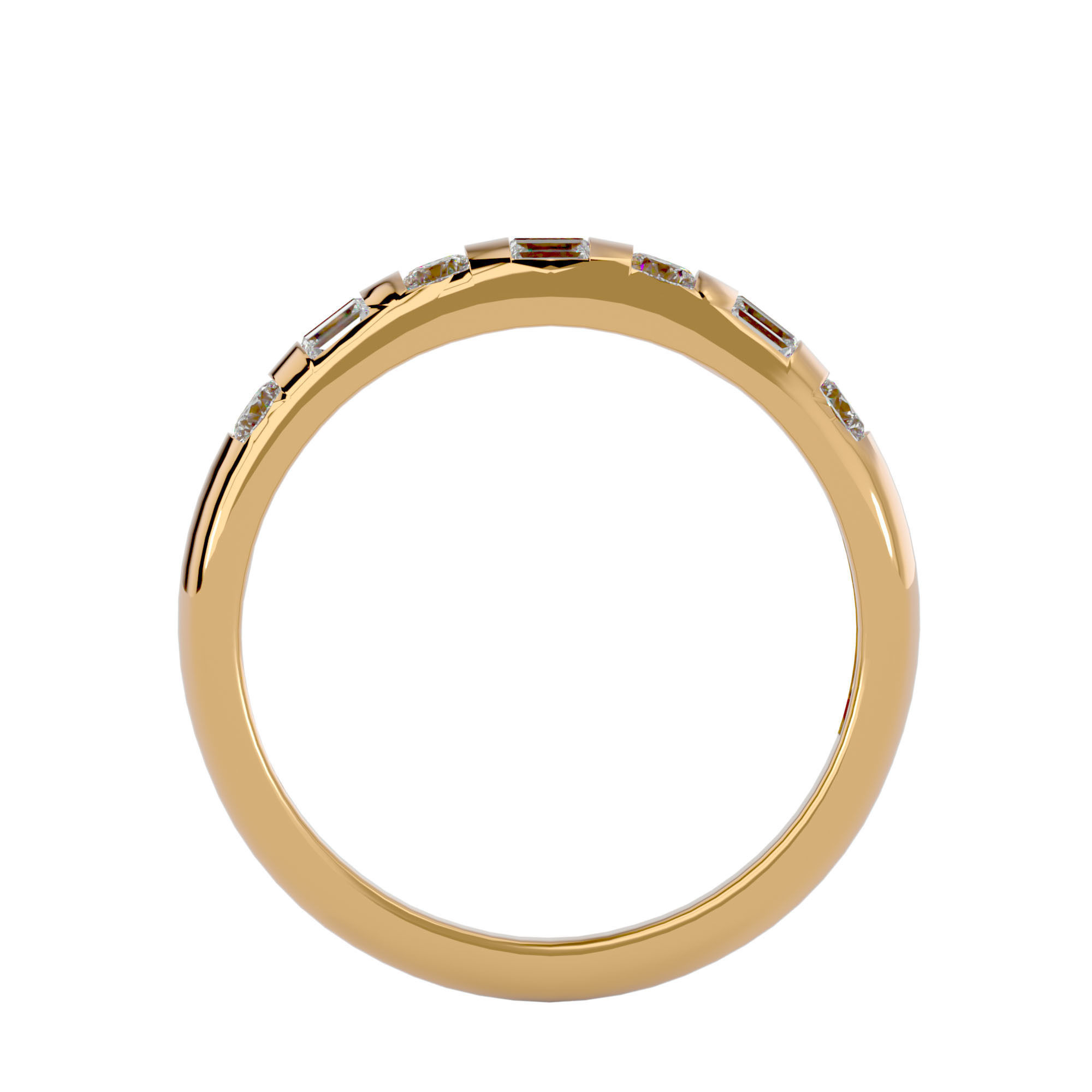 Eternity Band Diamond Ring with 360 View animation 3D print model_5